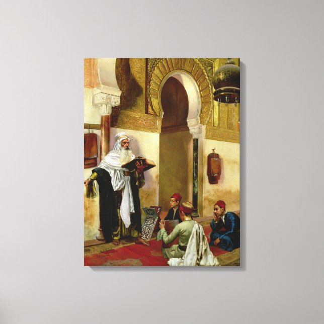 Lienzo La lección (aceite sobre lienzo) (Anverso)