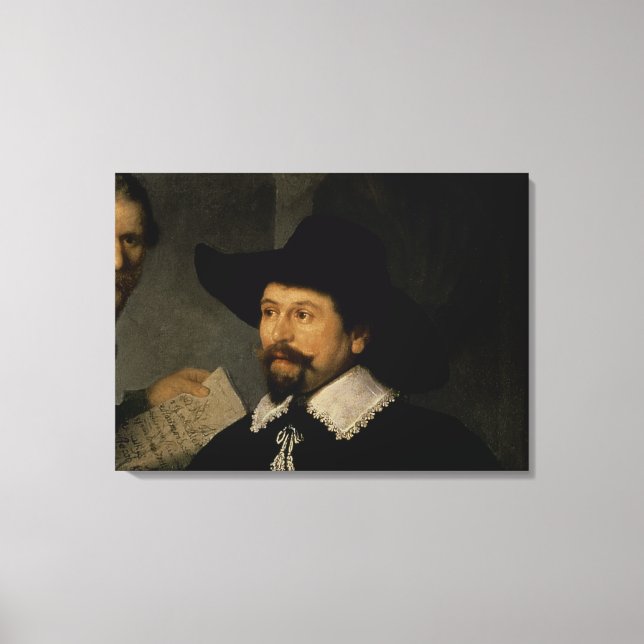 Lienzo La lección de anatomía del Dr. Nicolaes Tulp, 1632 (Anverso)