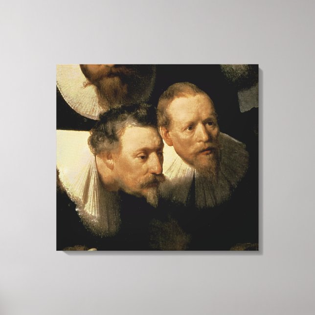 Lienzo La lección de anatomía del Dr. Nicolaes Tulp, 1632 (Anverso)