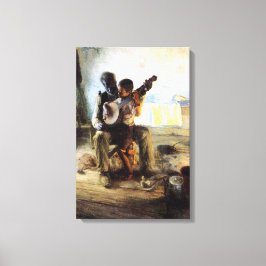 Lienzo La lección del banjo