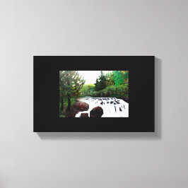 Lienzo La leche batida cae en negro