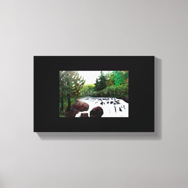 Lienzo La leche batida cae en negro (Anverso)