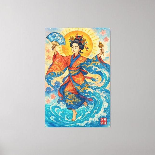 Lienzo La Leyenda de Kijimuna-hime (Anverso)