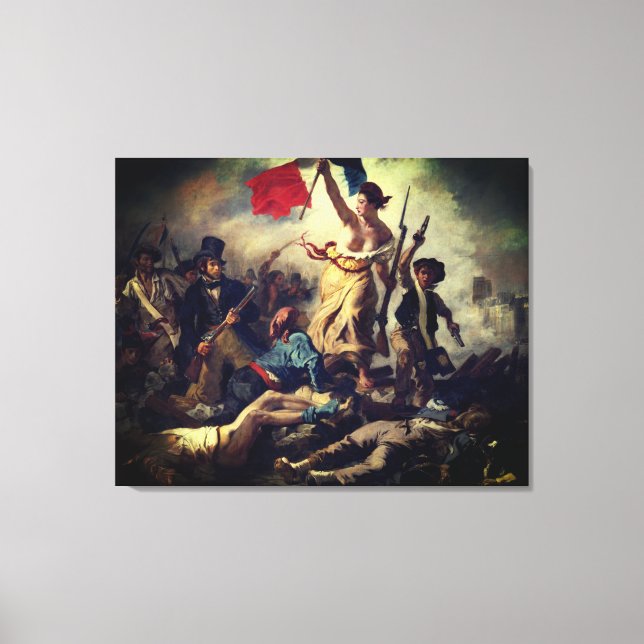 Lienzo La libertad guia el pueblo - Eugène Delacroix (Anverso)