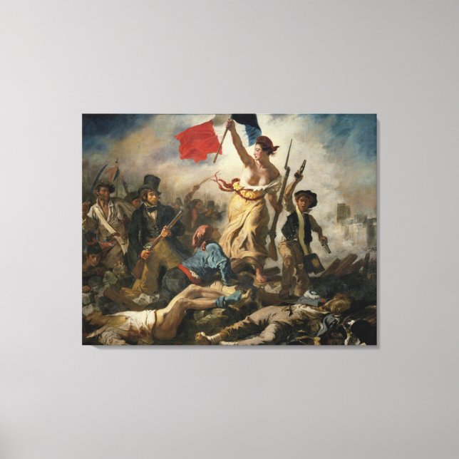 Lienzo La Liberté guidant le peuple - Eugène Delacroix (Anverso)