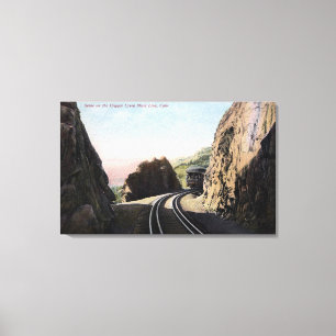 Lienzo La línea corta coche de ferrocarril