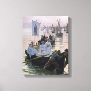 Lienzo La llegada de la procesión de St Anne