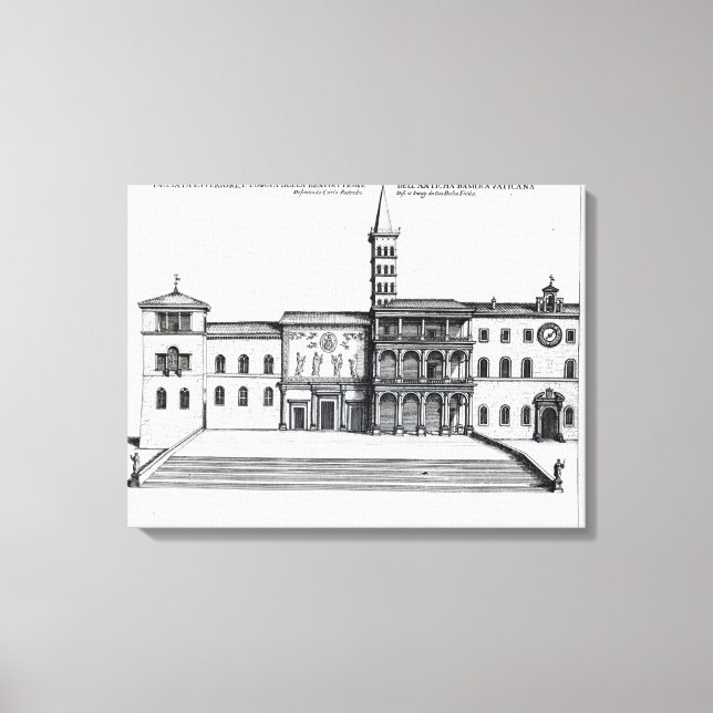 Lienzo La Loggia de la Benedicción del Viejo Vaticano (Anverso)