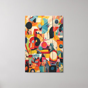 Lienzo La Lona de Formas Abstractas Caprichosas de Mitad