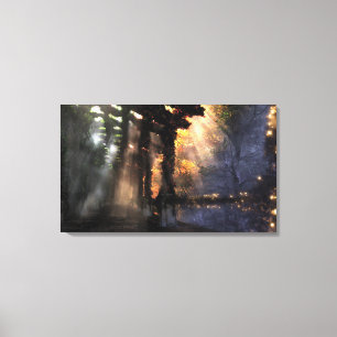 Lienzo La lona sombreada de la trayectoria (estaciones)