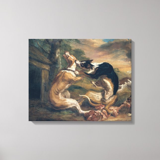 Lienzo La lucha del perro, 1678 (Anverso)