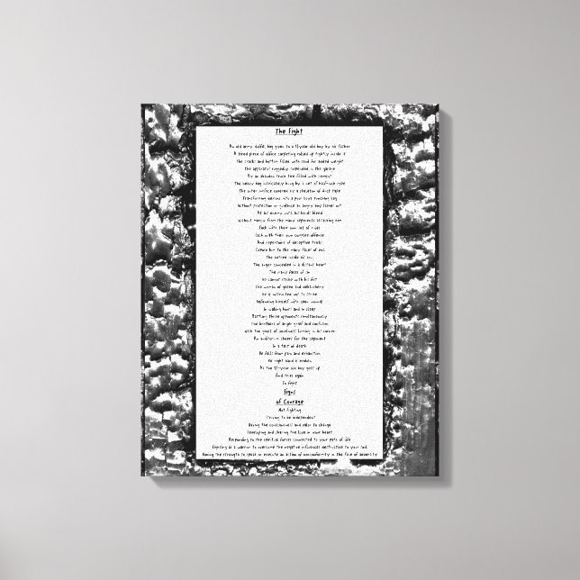 Lienzo La lucha y los Rótulos de valor (Anverso)