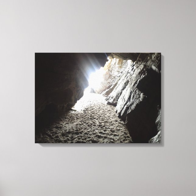 Lienzo La luz en las cuevas de Maghera en Irlanda (Anverso)