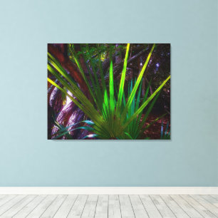 Lienzo La luz llega al bosque.