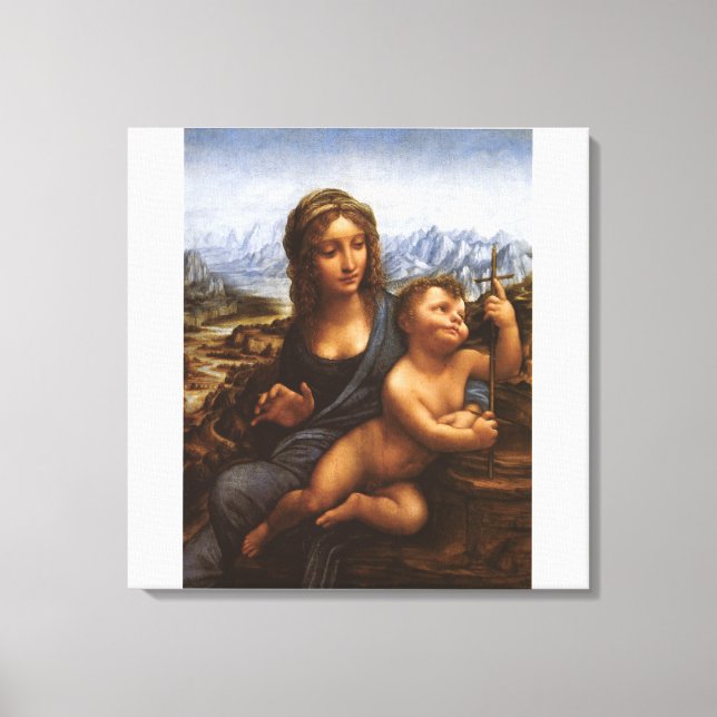 Lienzo La Madonna del Yarnwinder, alrededor de 1501 (Anverso)