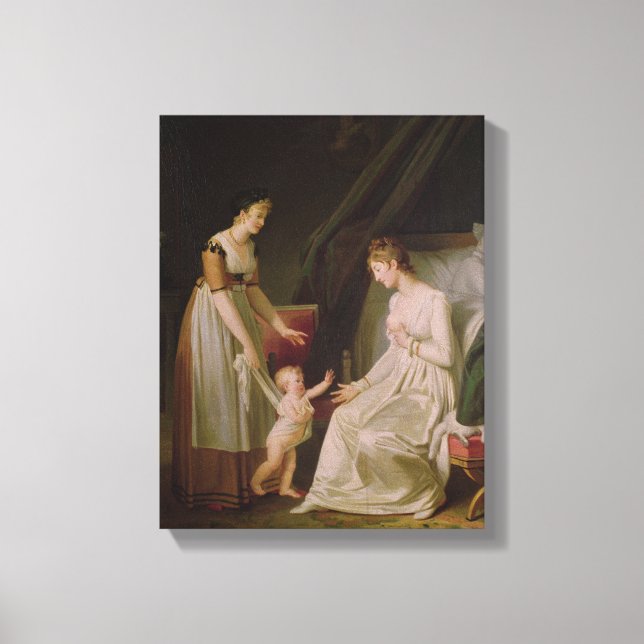 Lienzo La madre lactante (Anverso)