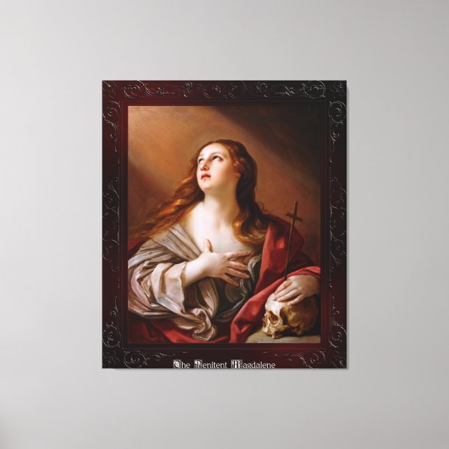 Lienzo La Magdalena penitente por Guido Reni (Anverso)