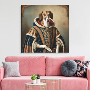 Lienzo La majestad canina retrato de perro en el renacimi