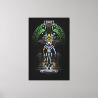Lienzo La Majestad de Trilia Fractal Fantasy Retrato BLK