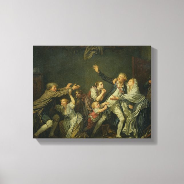 Lienzo La maldición del padre o el hijo ingrato, 1777 (Anverso)