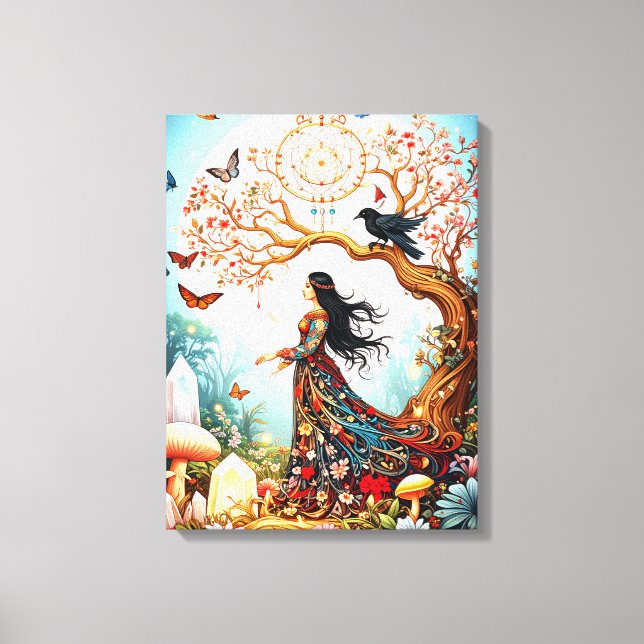 Lienzo La mañana de una mariposa (Anverso)