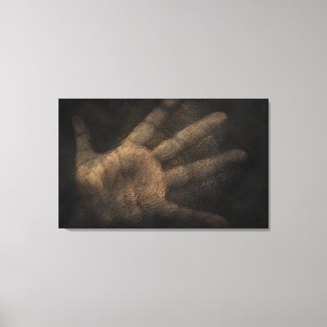 Lienzo La mano desde abajo (Anverso)
