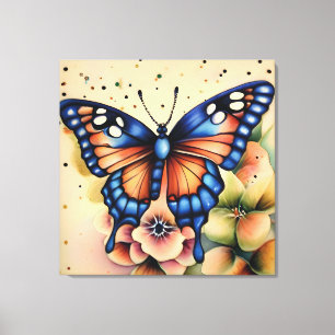 Lienzo La mariposa de belleza natural es una vintage tran