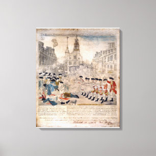 Lienzo La masacre de Boston Paul Revere King Street
