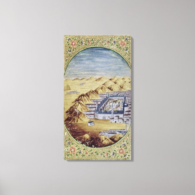 Lienzo La Meca rodeada por las montañas de Arafa (Anverso)