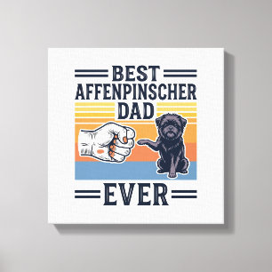 Lienzo La Mejor Camiseta de Perro Vintage de Papá Affenpi