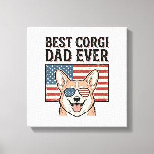 Lienzo La Mejor Camiseta de Perro Vintage Patriótica para