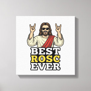 Lienzo La Mejor Camiseta Religiosa de Mano de Rock Vintag