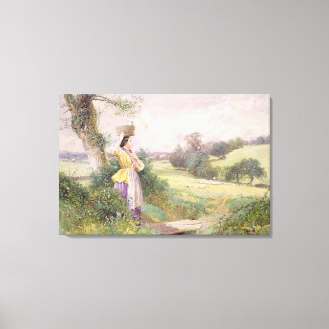 Lienzo La Milkmaid, 1860 (c/c sobre papel) (Anverso)