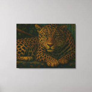 Lienzo La mirada de la jungla - El leopardo desangrado en