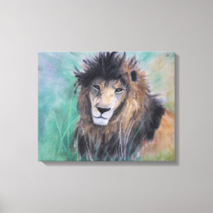 Lienzo La mirada del león