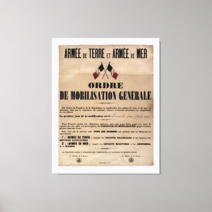 Lienzo La movilización en Francia el 1 de agosto de 1914