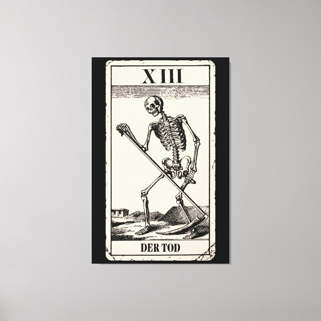 Lienzo La muerte, Death tarot Card/ (Anverso)