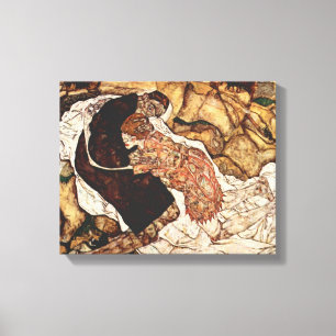 Lienzo La muerte y la doncella de Egon Schiele