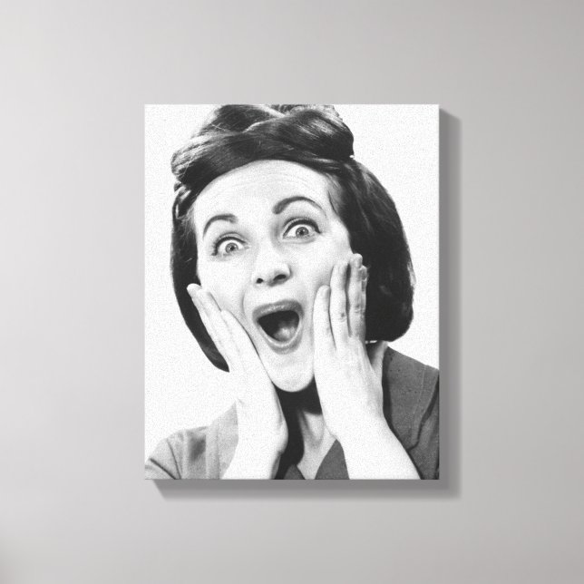 Lienzo La mujer haciendo cara (Anverso)