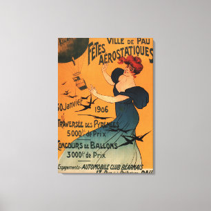 Lienzo La mujer Rojo-Dirigida aguarda el poster de los