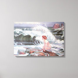 Lienzo La mujer y la ola en la playa (Frantisek Kupka)