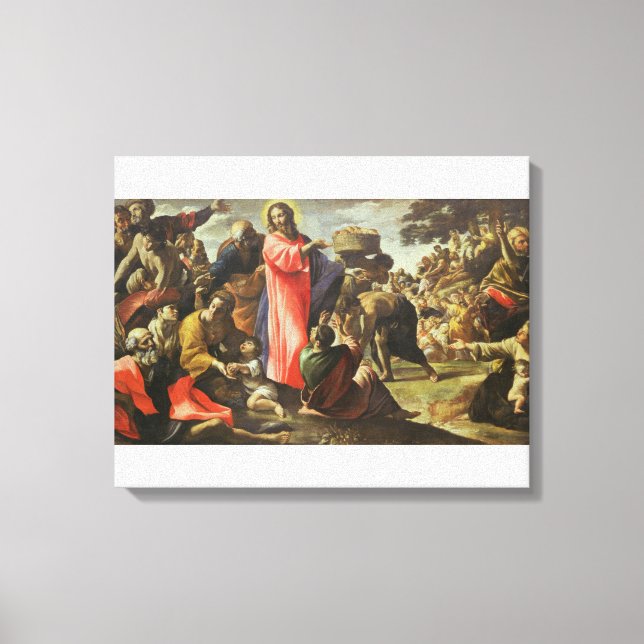 Lienzo La multiplicación de los palos y peces (Anverso)