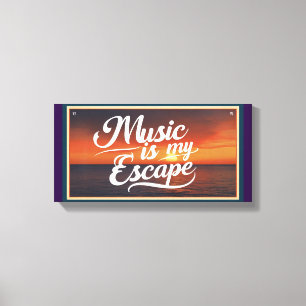 Lienzo La Música Es Mi Escape