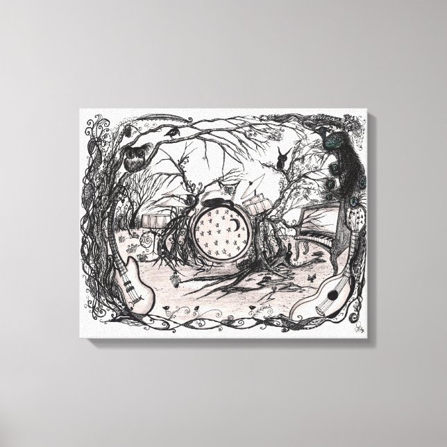 Lienzo La música es vida - Canvas premium (mate) (Anverso)