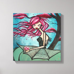 Lienzo La "nana de Birdland" envolvió la lona, 12" X12 "