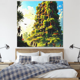 Lienzo La naturaleza recupera la urbanidad