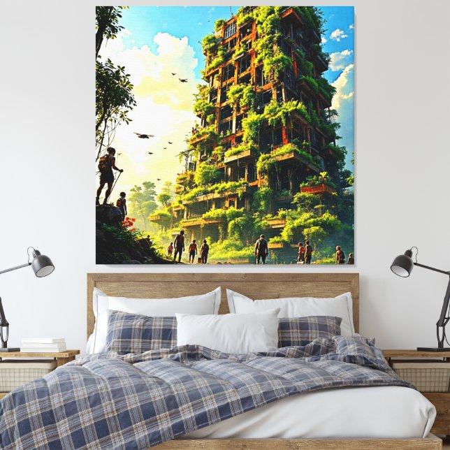 Lienzo La naturaleza recupera la urbanidad (Insitu(Dormitorio))