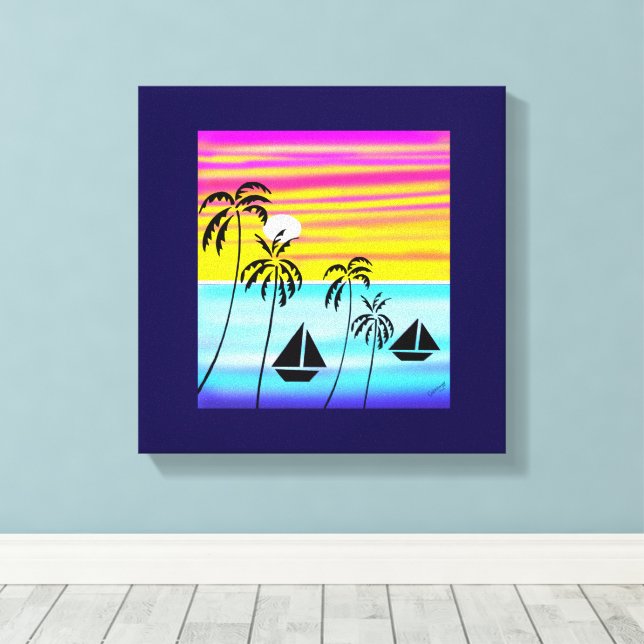 Lienzo La navegación tropical impresionante y agradable (Insitu (piso de madera))