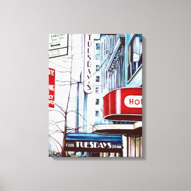 Lienzo La Noche de los martes. Ciudad de Nueva York (Anverso)