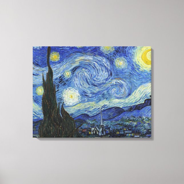 Lienzo La noche estrellada de Van Gogh (Anverso)